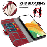 Samsung Galaxy A33 5G Klapphülle im Lederlook mit RFID Block in Rot