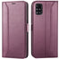 Samsung Galaxy A51 Klapphülle im Lederlook mit RFID Block in Lila