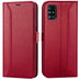 Samsung Galaxy A51 Klapphülle im Lederlook mit RFID Block in Rot