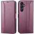 Samsung Galaxy A55 5G Klapphülle im Lederlook mit RFID Block in Lila