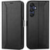 Samsung Galaxy A55 5G Klapphülle im Lederlook mit RFID Block in Schwarz