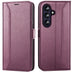 Samsung Galaxy A56 5G Klapphülle im Lederlook mit RFID Block in Lila