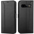 Samsung Galaxy S10 Plus Klapphülle im Lederlook mit RFID Block in Schwarz