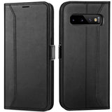 Samsung Galaxy S10 Plus Klapphülle im Lederlook mit RFID Block in Schwarz