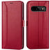 Samsung Galaxy S10 Klapphülle im Lederlook mit RFID Block in Rot