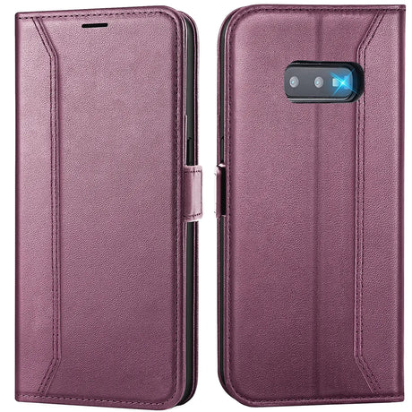 Samsung Galaxy S10e Klapphülle im Lederlook mit RFID Block in Lila