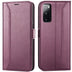 Samsung Galaxy S20 Klapphülle im Lederlook mit RFID Block in Lila