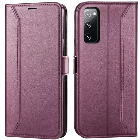 Samsung Galaxy S20 Klapphülle im Lederlook mit RFID Block in Lila