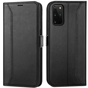 Samsung Galaxy S20 Plus Klapphülle im Lederlook mit RFID Block in Schwarz