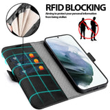 Samsung Galaxy S21 Plus Klapphülle im Lederlook mit RFID Block in Schwarz