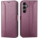 Samsung Galaxy S23 FE Klapphülle im Lederlook mit RFID Block in Lila