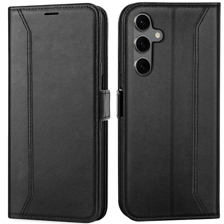Samsung Galaxy S23 FE Klapphülle im Lederlook mit RFID Block in Schwarz