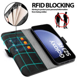 Samsung Galaxy S23 FE Klapphülle im Lederlook mit RFID Block in Schwarz