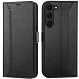Samsung Galaxy S23 Klapphülle im Lederlook mit RFID Block in Schwarz