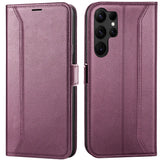 Samsung Galaxy S23 Ultra Klapphülle im Lederlook mit RFID Block in Lila