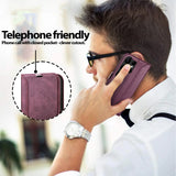 Samsung Galaxy S23 Ultra Klapphülle im Lederlook mit RFID Block in Lila
