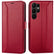 Samsung Galaxy S23 Ultra Klapphülle im Lederlook mit RFID Block in Rot