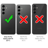 Samsung Galaxy S24 FE Klapphülle im Lederlook mit RFID Block in Rot