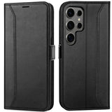 Samsung Galaxy S24 Ultra Klapphülle im Lederlook mit RFID Block in Schwarz