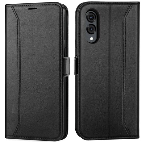 Samsung Galaxy S25 Edge Klapphülle im Lederlook mit RFID Block in Schwarz