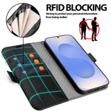 Samsung Galaxy S25 Edge Klapphülle im Lederlook mit RFID Block in Schwarz
