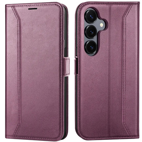 Samsung Galaxy S25 Klapphülle im Lederlook mit RFID Block in Lila