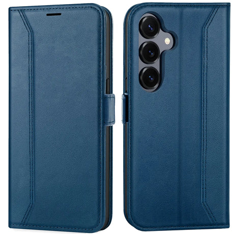 Samsung Galaxy S26 Klapphülle im Lederlook mit RFID Block in Blau