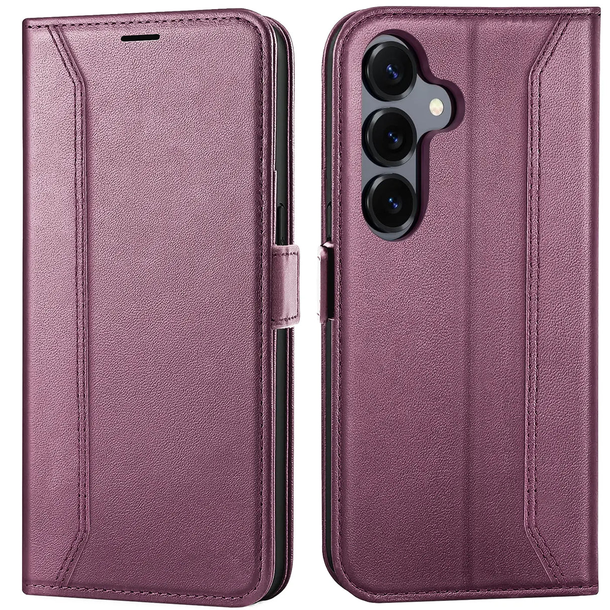 Samsung Galaxy S26 Klapphülle im Lederlook mit RFID Block in Lila