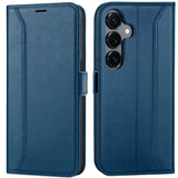 Samsung Galaxy S26 Plus Klapphülle im Lederlook mit RFID Block in Blau