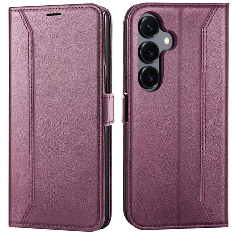 Samsung Galaxy S26 Plus Klapphülle im Lederlook mit RFID Block in Lila