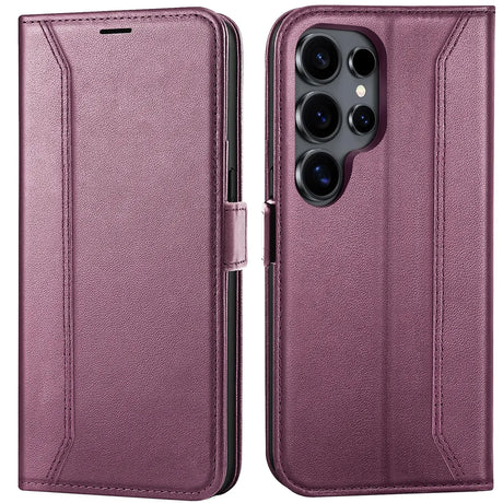 Samsung Galaxy S26 Ultra Klapphülle im Lederlook mit RFID Block in Lila