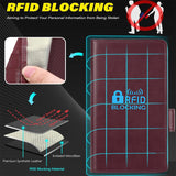 Samsung Galaxy Z FOLD 5 Klapphülle im Lederlook mit RFID Block in Lila