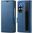 Samsung Galaxy Z Fold 7 Klapphülle im Lederlook mit RFID Block in Blau