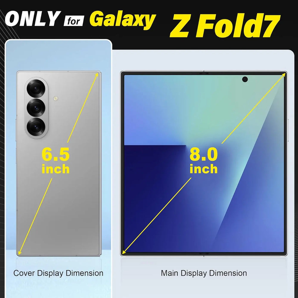 Samsung Galaxy Z Fold 7: 6.5" Cover & 8.0" Main Display. Silbernes Handy.