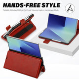 Samsung Galaxy Z Fold 7 Klapphülle im Lederlook mit RFID Block in Rot