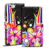 Klapphülle mit buntem Motivdesign für iPhone 6s Plus / 6 Plus – mit Kartenfach und Magnetverschluss