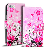 Klapphülle mit buntem Motivdesign für iPhone 6s Plus / 6 Plus – mit Kartenfach und Magnetverschluss