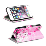 Klapphülle mit buntem Motivdesign für iPhone 6s Plus / 6 Plus – mit Kartenfach und Magnetverschluss