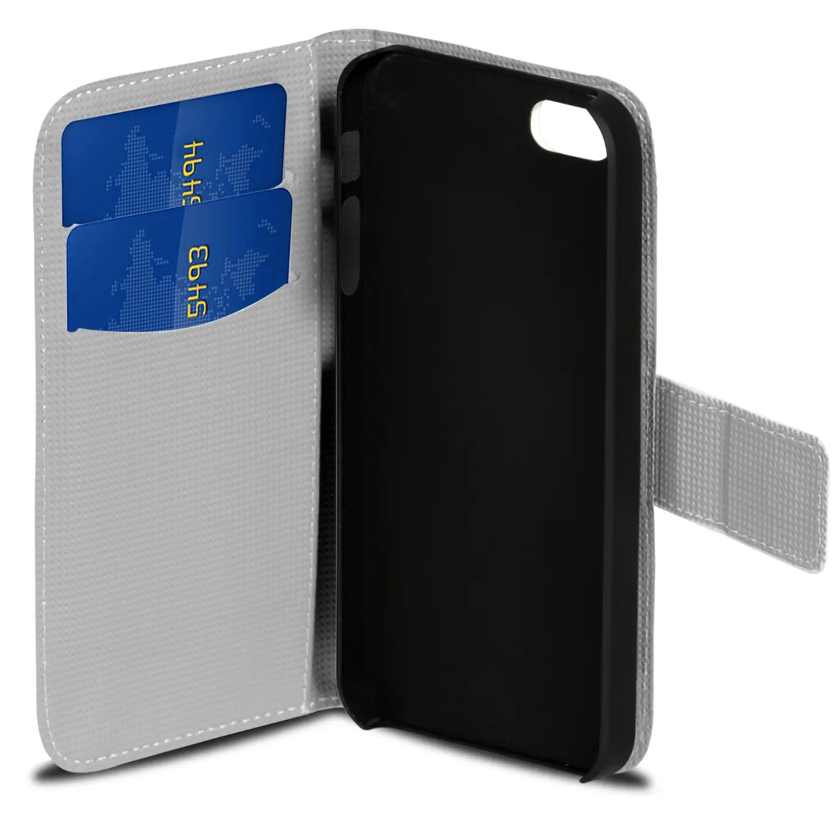 Klapphülle mit buntem Motivdesign für iPhone 7 / 8 / SE 2 / SE 3 – mit Kartenfach und Magnetverschluss