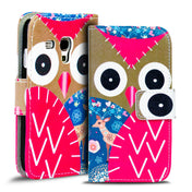 Klapphülle mit buntem Motivdesign für Samsung Galaxy S3 Mini – mit Kartenfach und Magnetverschluss