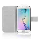 Klapphülle mit buntem Motivdesign für Samsung Galaxy S6 – mit Kartenfach und Magnetverschluss