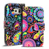 Klapphülle mit buntem Motivdesign für Samsung Galaxy S6 Edge – mit Kartenfach und Magnetverschluss