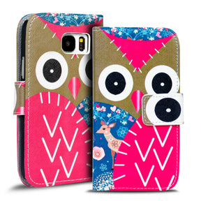 Klapphülle mit buntem Motivdesign für Samsung Galaxy S8 Plus – mit Kartenfach und Magnetverschluss