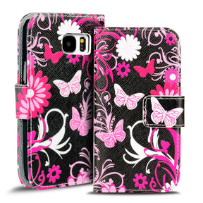 Klapphülle mit buntem Motivdesign für Samsung Galaxy S8 Plus – mit Kartenfach und Magnetverschluss