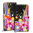 Klapphülle mit buntem Motivdesign für Sony Xperia M5 – mit Kartenfach und Magnetverschluss