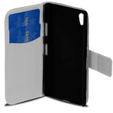 Klapphülle mit buntem Motivdesign für Sony Xperia Z1 – mit Kartenfach und Magnetverschluss