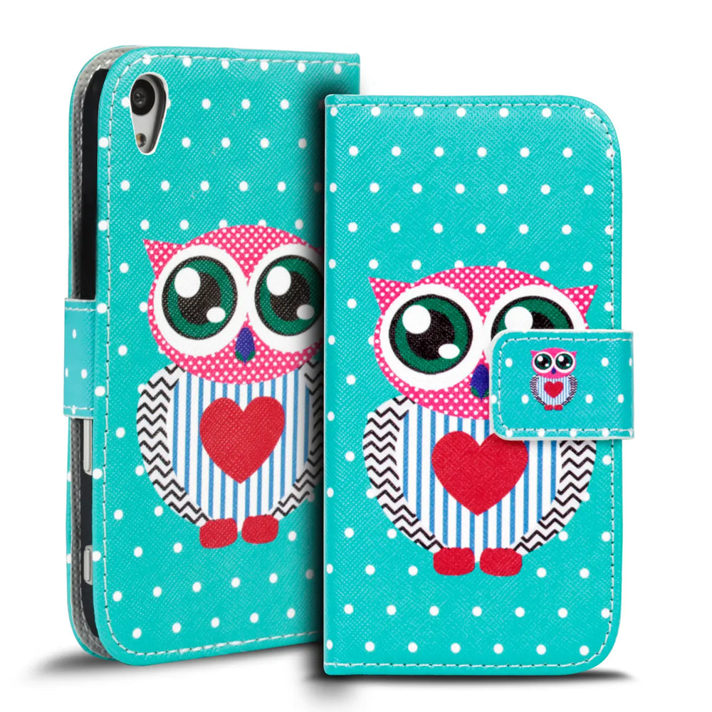 Klapphülle mit buntem Motivdesign für Sony Xperia Z3+ – mit Kartenfach und Magnetverschluss