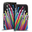 Klapphülle mit buntem Motivdesign für Sony Xperia Z3+ – mit Kartenfach und Magnetverschluss