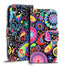 Klapphülle mit buntem Motivdesign für Sony Xperia Z5 – mit Kartenfach und Magnetverschluss