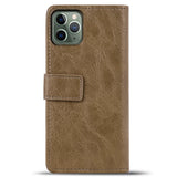 Elegante Klapphülle in Lederoptik für iPhone 11 Pro in Mocca